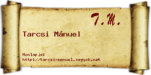 Tarcsi Mánuel névjegykártya