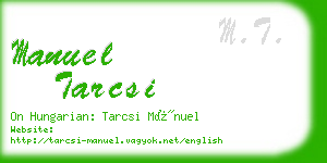 manuel tarcsi business card